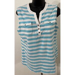 Croft & Barrow Womens Size L  Sleeveless Top Striped